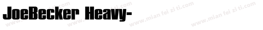 JoeBecker Heavy字体转换